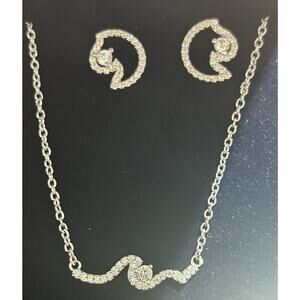 Montana Silversmiths Crystal Post Earrings And Necklace Jewelry Set Western Teen